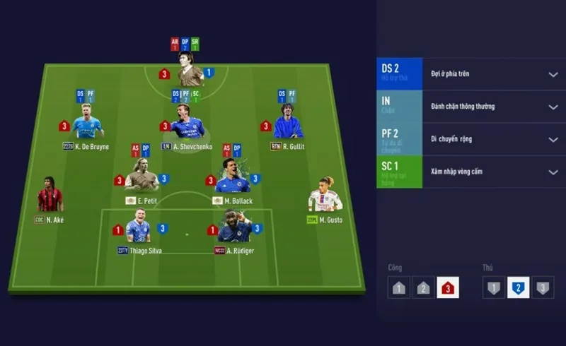 Sơ đồ 4-2-1-3 vận hành với bộ đôi tiền vệ phòng ngự lùi sâu và trạm trung chuyển bóng CAM cực kỳ linh hoạt.